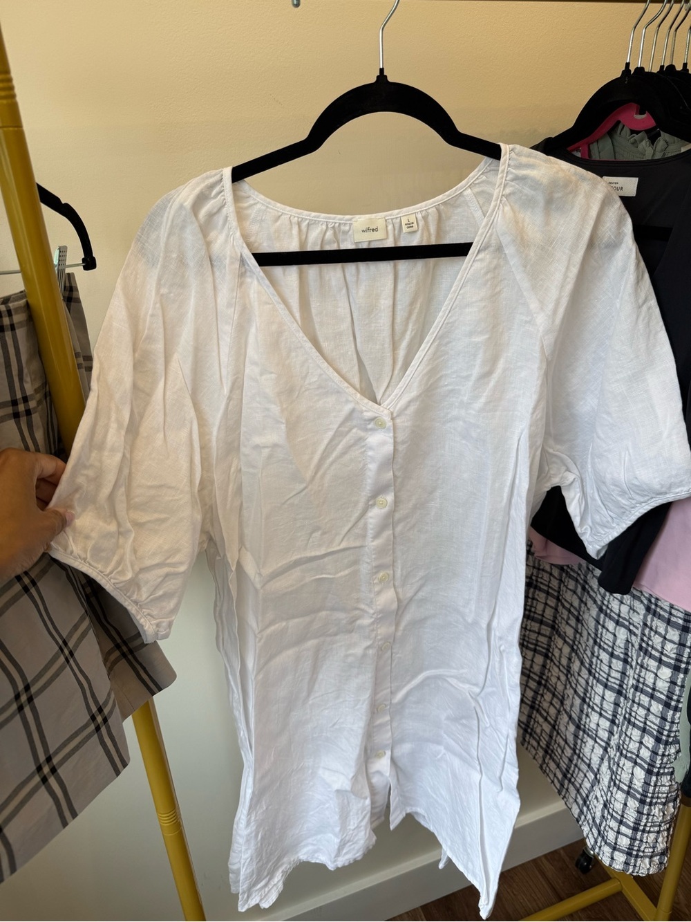 Aritzia Wilfred Aperitif Linen Dress Size Large - Picture 3 of 7